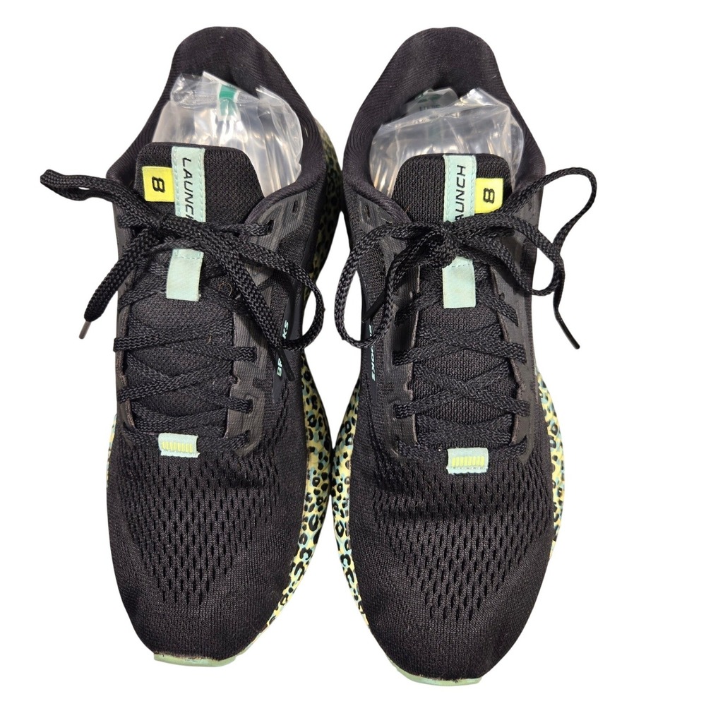 Brooks Launch 8 Womens Running Shoes Black Leopard Print 1203451B022 Size 8.5
